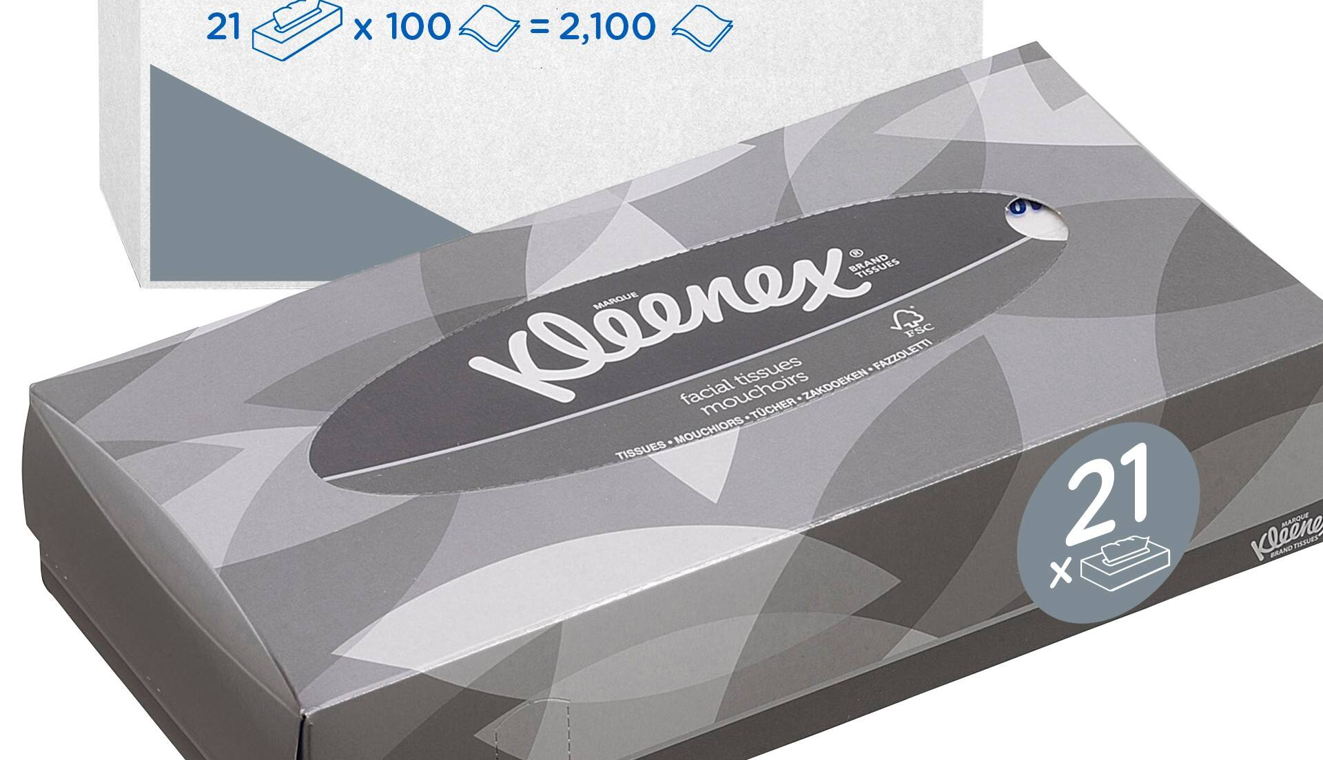 Kleenex Kosmetiktücher 2-lagig | 100 Blatt